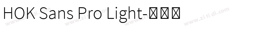 HOK Sans Pro Light字体转换